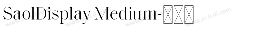 SaolDisplay Medium字体转换 SaolDisplay Medium字体转换